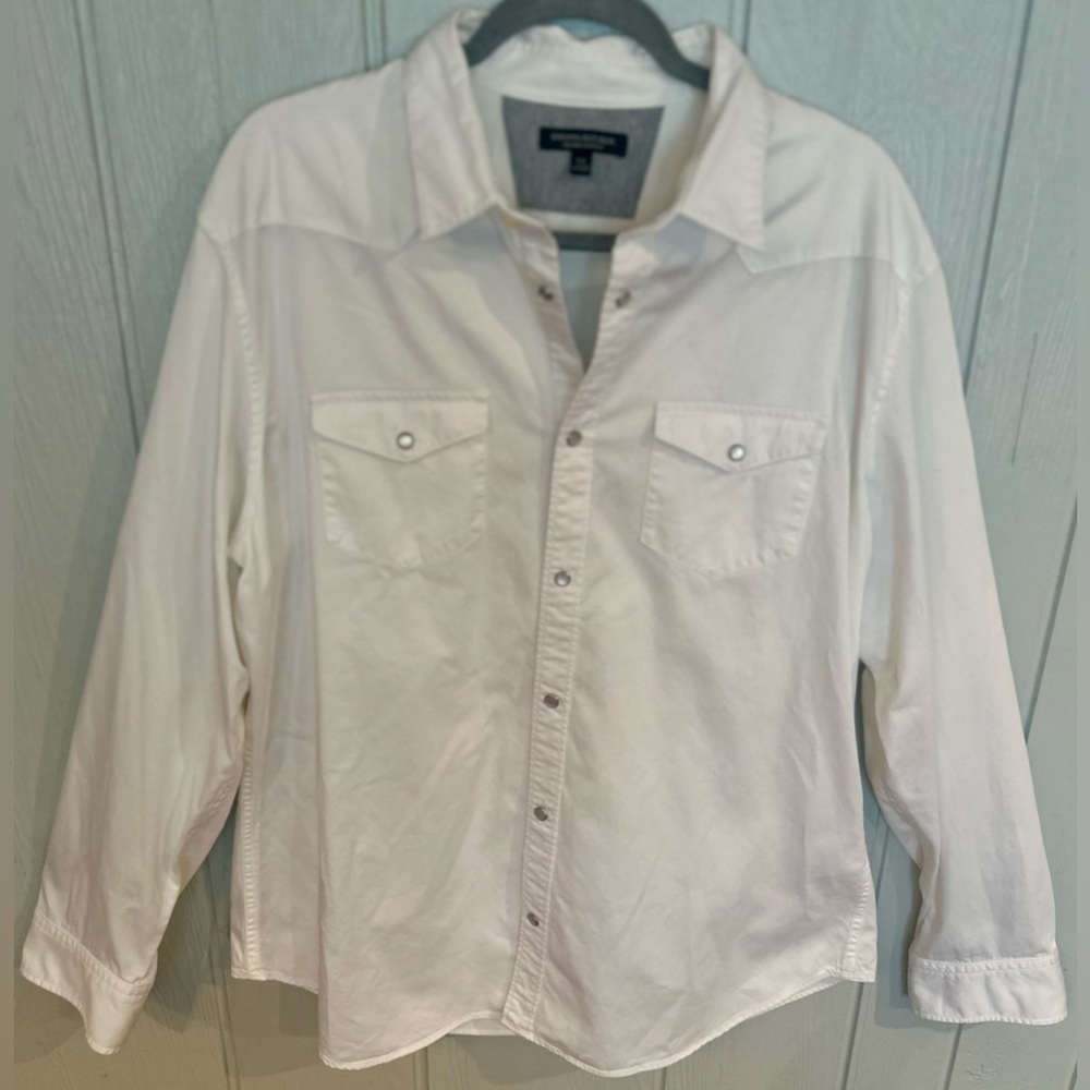 Banana Republic Men’s White Casual Button Down Shirt -  FINAL PRICE